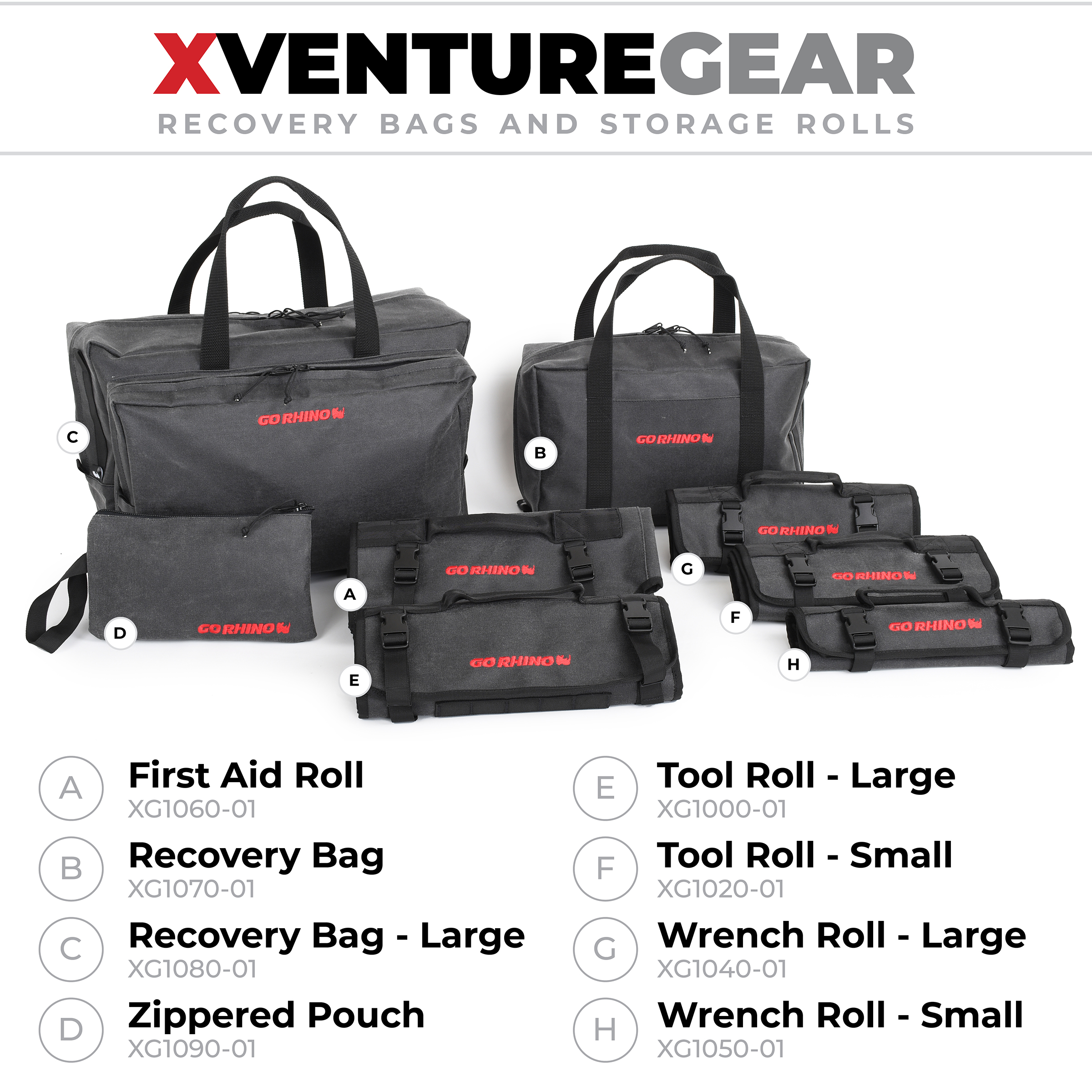 Go Rhino XG108001 Xventure Gear Recovery Bag Large Textured